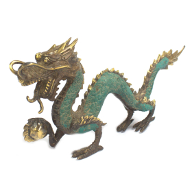 Fengshui - Dragon moye, avec boule - 27cm