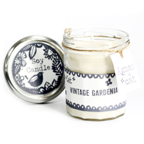 6x Bougie en pot de confiture - Vintage Gardenia