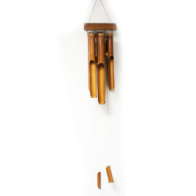 Carillon Bambou - Finition Naturelle - 6 Tubes Moyens