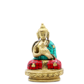 Figurine de Bouddha en Laiton - Bénédiction - 7.5cm