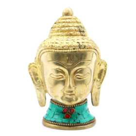 Figurine de Bouddha en Laiton - Tête Lrg - 11,5 cm