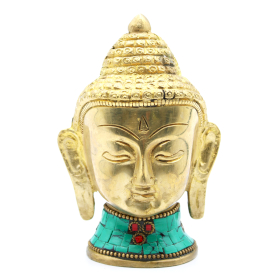 Figurine de Bouddha en Laiton - Tête Sm - 5 cm