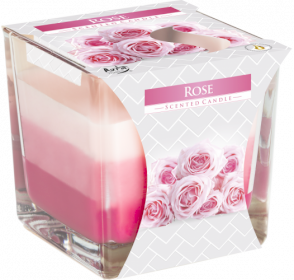 6x Bougie en pot arc-en-ciel - Rose