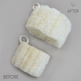 10x Loofah de luxe égyptien avec ficelle en coton - Non compressé - 8-12cm