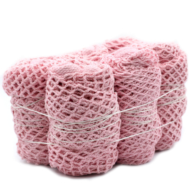 6x Sac filet pur coton - Rose