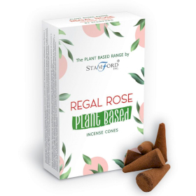 6x Cônes d\'encens à base de plantes - Regal Rose