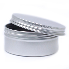 50x Boîte en fer blanc en aluminium ronde avec couvercle à vis