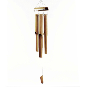 Carillon Bambou - Finition Naturelle - 4 Grands Tubes