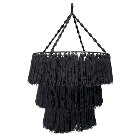 Lustre Doux en Macramé - Noir