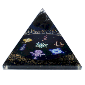 Pyramide Orgonite - Reiki Minuit - 90mm