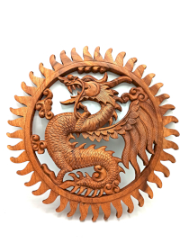 Bois sculté Dragon Panel - 40cm