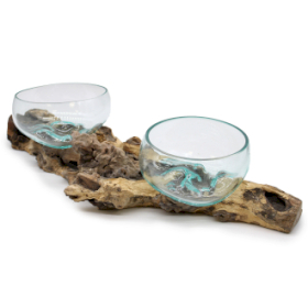 Verre Fondu sur  Bois Double XLarge - 70cm