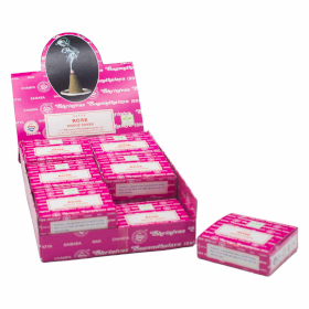 12x Encens exotiques Rose fraiche Dhoop Cônes