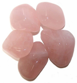 18x Pierres roulées XL - Quartz rose Grade P