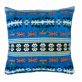 2x Housse de Coussin Kilim - Bleu Ciel