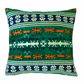 2x Housse de Coussin Kilim - Vert