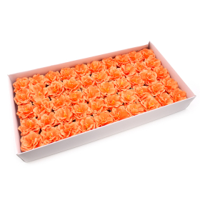 50x Fleur de Savon Artisanal - Petite Pivoine - Orange