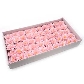 50x Fleur de Savon Artisanal - Petite Pivoine - Rose