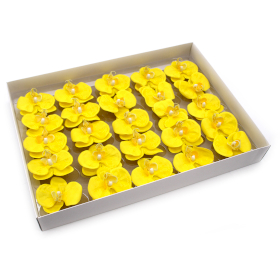 25x Fleur de Savon Artisanal - Orchide - Jaune