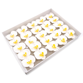 25x Fleur de Savon Artisanal - Orchide - Blanc