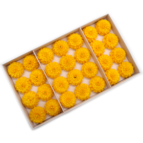 28x Fleur de Savon Artisanal - Petit Chrysanthème - Jaune