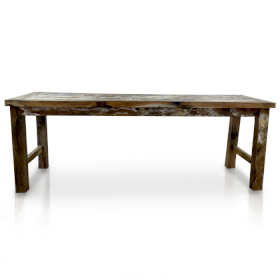 Présentoir / Table à manger en bois de teck recyclé 2,2 m