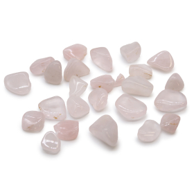 24x Petites Pierres Roulées Africaines - Quartz Rose