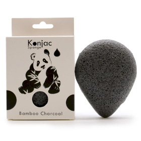 6x Éponge Konjac en forme de Goutte - Charbon de Bambou - Anti-bactérien