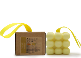 3x Savons de Massage emballés dans une boîte - Pêche et Citron