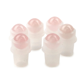 10x Embout Roll-on Pierre Précieuse pour Flacon 5ml  - Quartz Rose