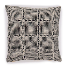 2x Housse de Coussin Classique - Carrés Gris - 40x40cm