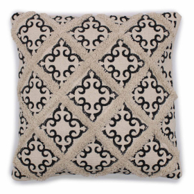 2x Housse de Coussin Classique - Croisillons & imprimés - 45x45cm