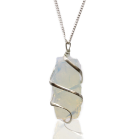 Collier de Pierres Précieuses Enveloppées en Cascade - Opalite Brute