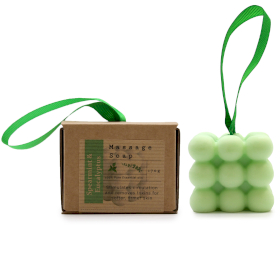 3x Savons de Massage emballés individuellement dans une boîte - Menthe Verte & Eucalyptus