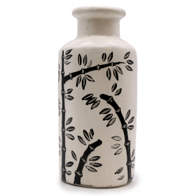 Vase Droit Motif Bambou - Naturel