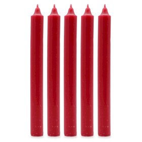 100x Bougies de Table en vrac de couleur unie - Rouge rustique - Paquet de 100