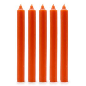 100x Bougies de Table en vrac de couleur unie - Orange rustique - Paquet de 100
