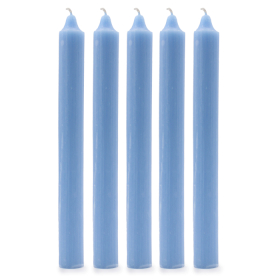 100x Bougies de Table de couleur unie en vrac - Bleu de mer rustique - Paquet de 100