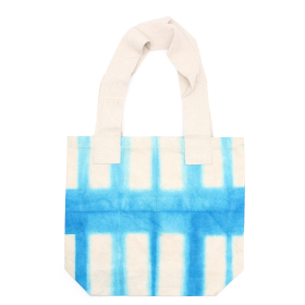 Sac en Coton Naturel Tye-Dye (8oz) - 38x42x12cm - Bleu Ciel - Anse Naturelle