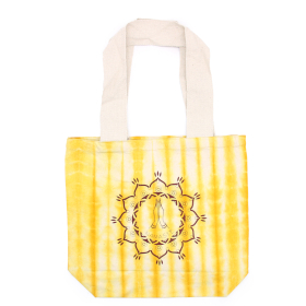 Sac en Coton Tye-Dye (6oz) - 38x42x12cm - Mains Namaste - Jaune - Anse Naturelle