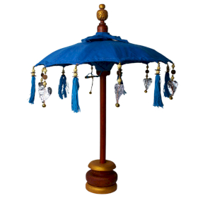 Décoration Maison - Parasol Bali - Coton - Turquoise - 40cm
