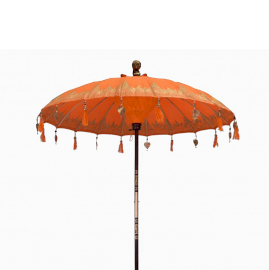 Parasol Bali - Coton - Décor Orange - 2m