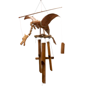 Mobiles dragon en bois de coco Carillons Dragon en bois de coco