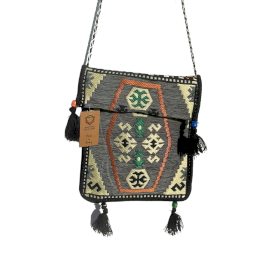 Sac de Festival Kilim - Gris clair