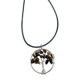 Pendentif Arbre de Vie - Œil de Tigre