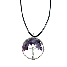 Pendentif Arbre de Vie - Amethyste