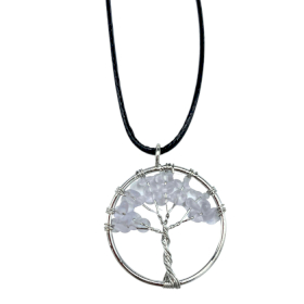 Pendentif Arbre de Vie - Cristal de Roche