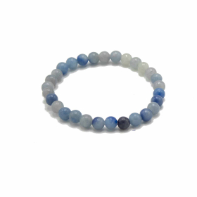 4x Bracelet de Manifestation en Pierres Précieuses - Agate Dentelle Bleue - Indépendance