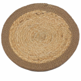 4x Set de Table Naturel - Jute & Cotton 30cm - Bordure Natural