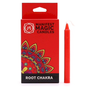 3x Bougies Magiques Manifestes (pack de 12) - Rouge - Chakra Racine